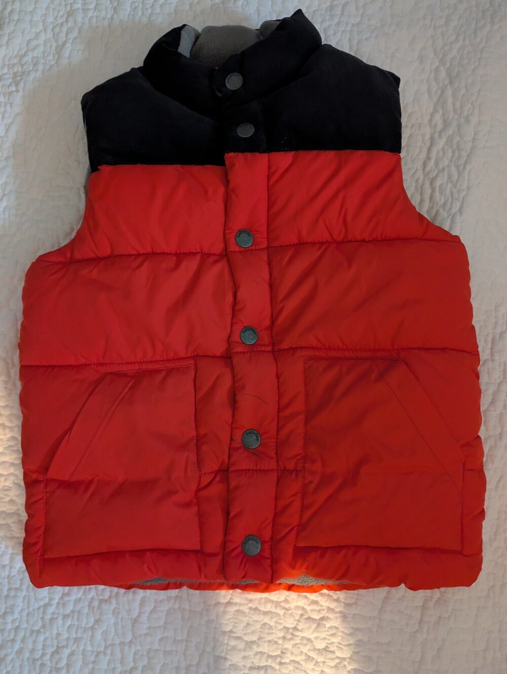 Baby GAP Red and Black Quilted Puffer Vest for Kids